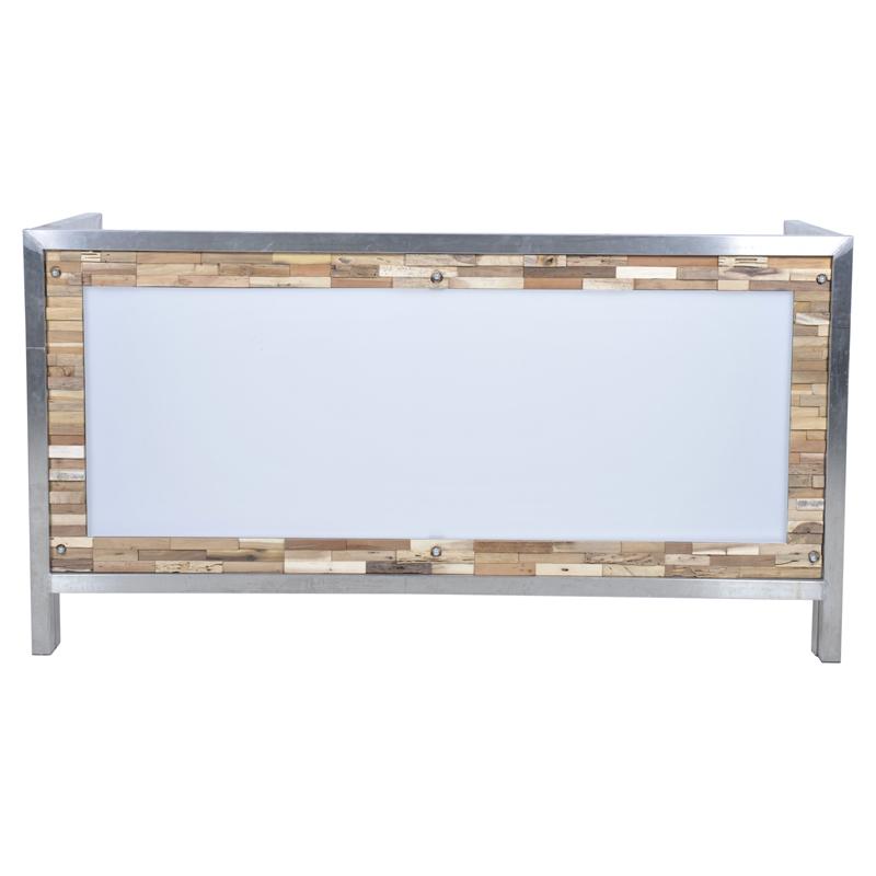 Bar huren |  Voorzetmeubel melkglas hout