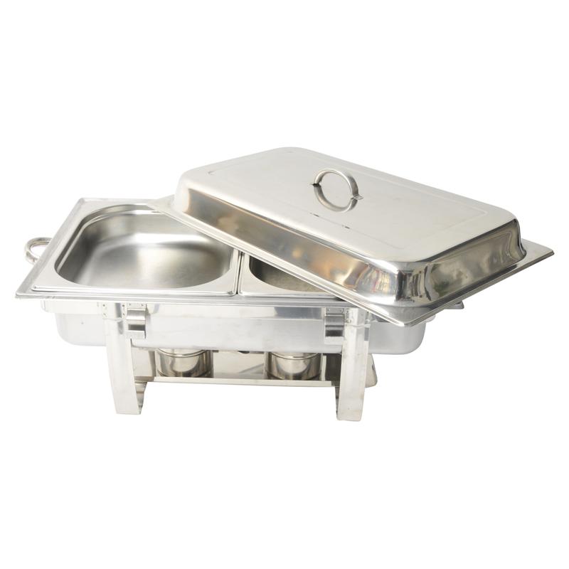 Chafing dish met 2 halve bakken