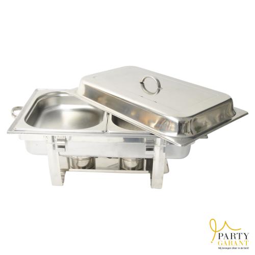 Chafing dish met 2 halve bakken