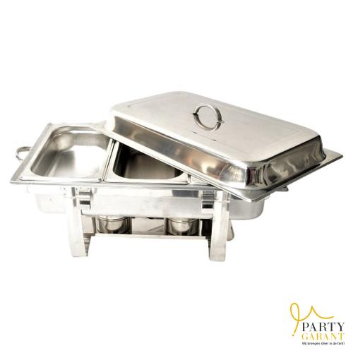 Chafing dish met 3 eenderde bakken