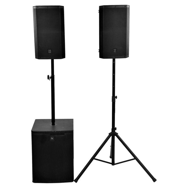 2 EV actieve luidsprekers ZLX-12P en 1 subwoofer 18 inch
