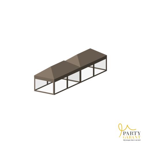 4 x 16 tent, incl. opbouw en zijwanden