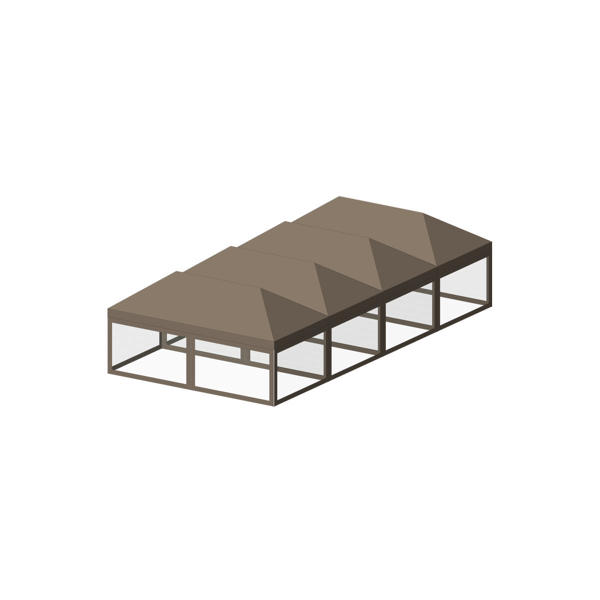 8 x 16 tent, incl. opbouw en zijwanden