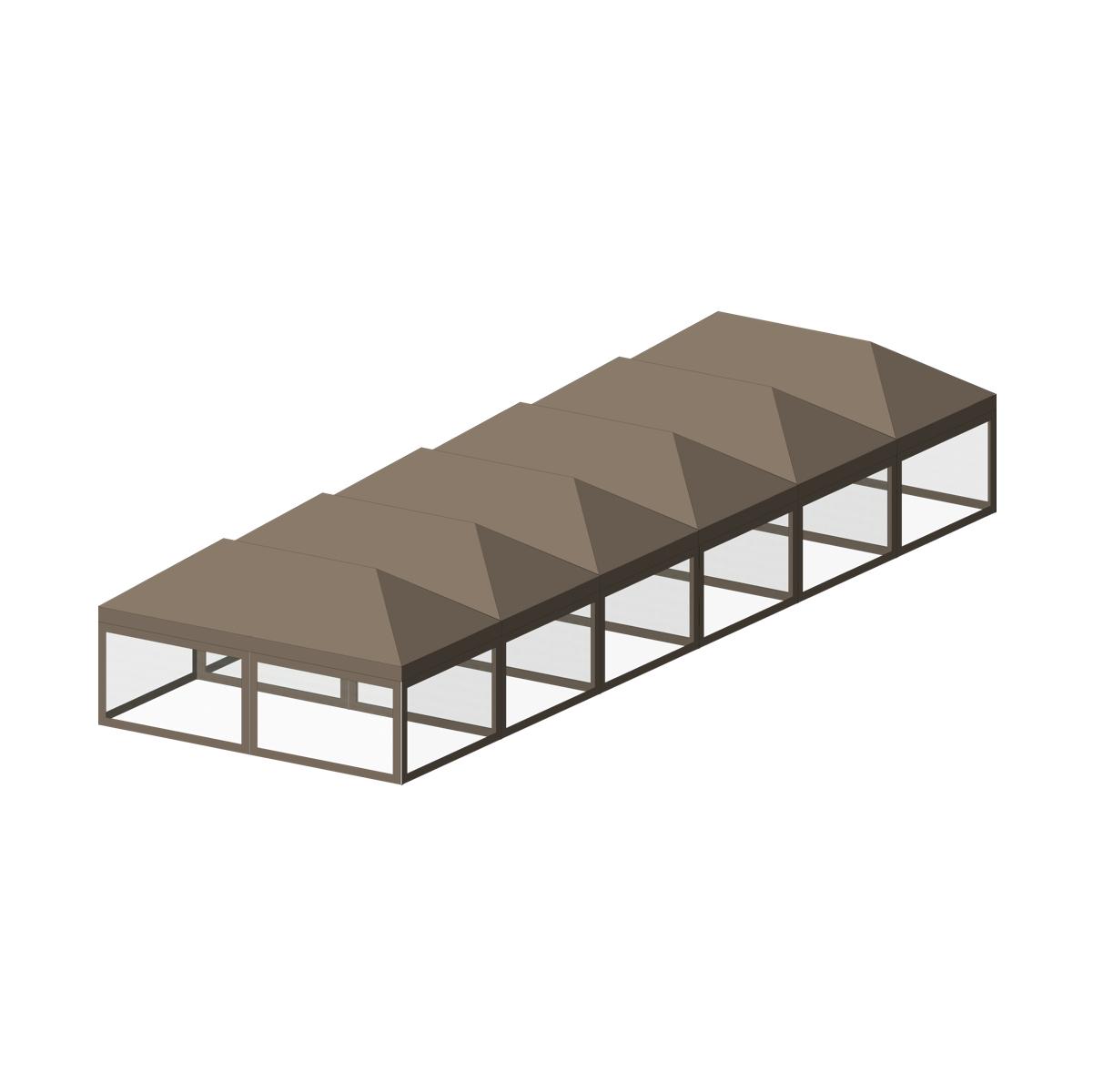 8 x 24 tent, incl. opbouw en zijwanden