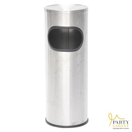 RVS hoge asbak incl prullenbak