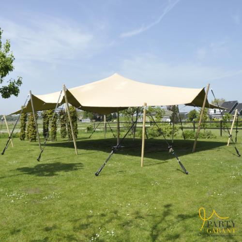 Stretchtent 7,5 x 10 met haringen