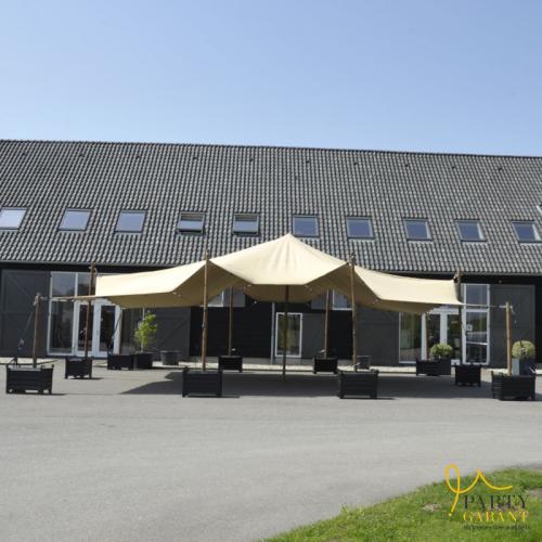 Stretchtent 7,5 x 10 met verzwaring
