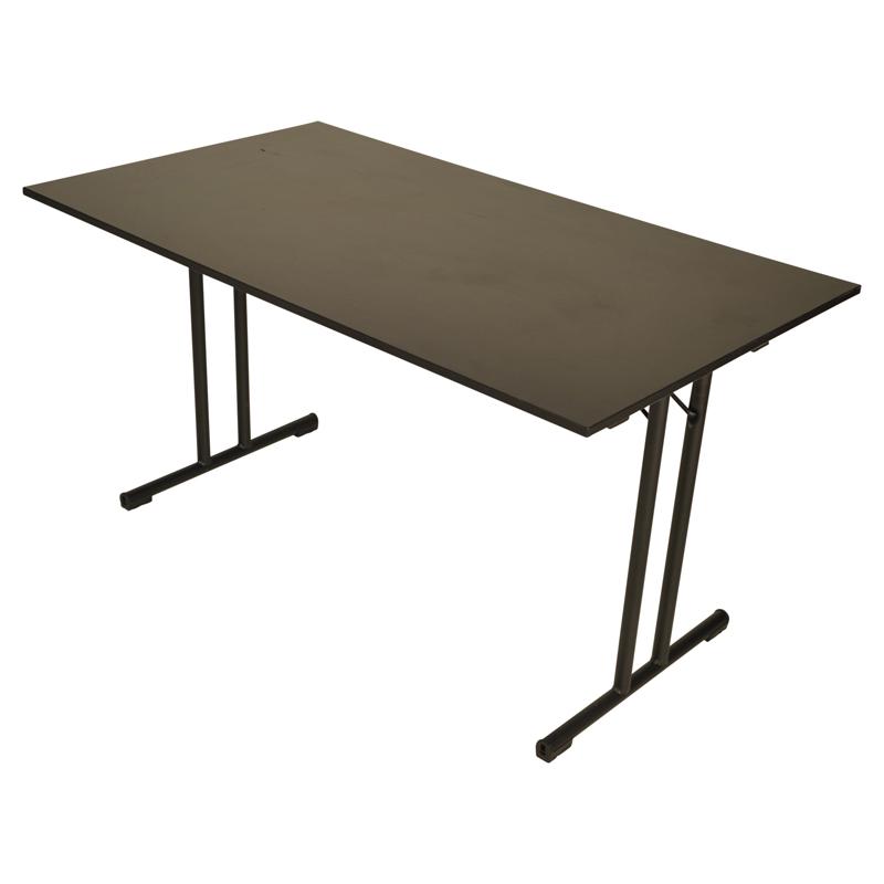 Tafel 140 x 80 cm zwart (4p)