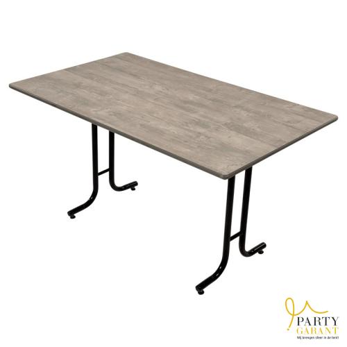 Tafel 140 x 80 cm grijze houtlook (4p)