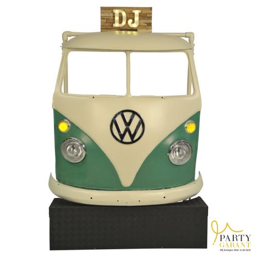 VW spijlbus voorfront met verhoogde tafel